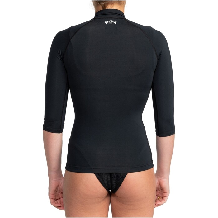 2024 Billabong Mujer Tropic Surf Chaleco De Lycra De Manga Corta EBJWR03019 - Black